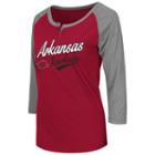 Women's Campus Heritage Arkansas Razorbacks Meridian Baseball Tee, Size: Xxl, Med Red