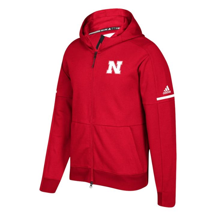 Men's Adidas Nebraska Cornhuskers Squad Id Hoodie, Size: Xxl, Red