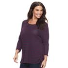 Plus Size Kate And Sam Side Tie Tunic, Women's, Size: 3xl, Blue (navy)