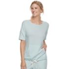 Women's Sonoma Goods For Life&trade; Drawstring Hem Sweatshirt, Size: Large, Light Blue
