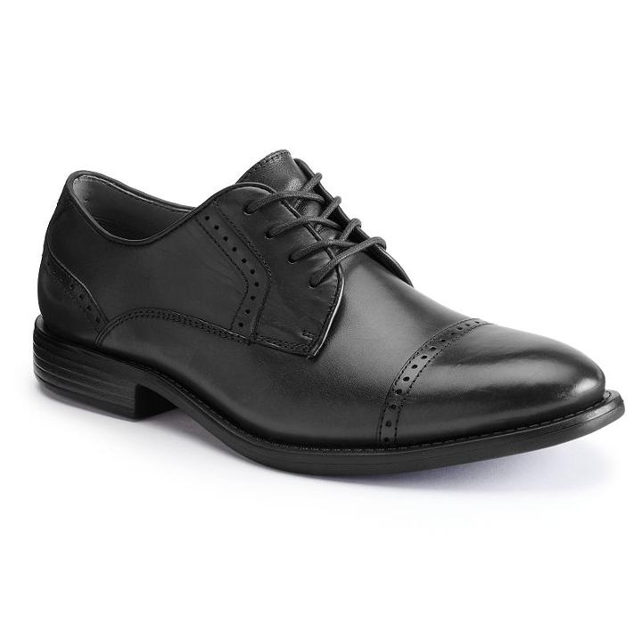 Chaps Buckner Men's Cap Toe Dress Shoes, Size: Medium (8), Black