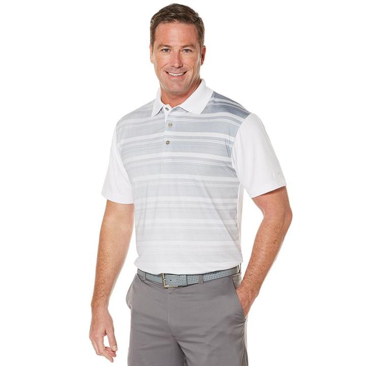 Men's Grand Slam Performance Colorblock Golf Polo, Size: Small, White