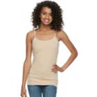 Juniors' So&reg; Scoopneck Satin-trim Cami Tank Top, Teens, Size: Xs, Lt Beige