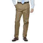 Men's Croft & Barrow&reg; Stretch Easy-care Classic-fit Pleated Pants, Size: 32x34, Med Beige