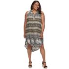 Plus Size World Unity Printed High-low Dress, Women's, Size: 1xl, Oxford