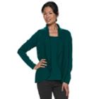 Women's Croft & Barrow&reg; Cozy Layered Cardigan Set, Size: Medium, Dark Blue