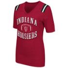 Women's Campus Heritage Indiana Hoosiers Distressed Artistic Tee, Size: Xl, Dark Red