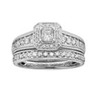 14k White Gold 1-ct. T.w. Igl Certified Princess-cut Diamond Frame Ring Set, Women's, Size: 8