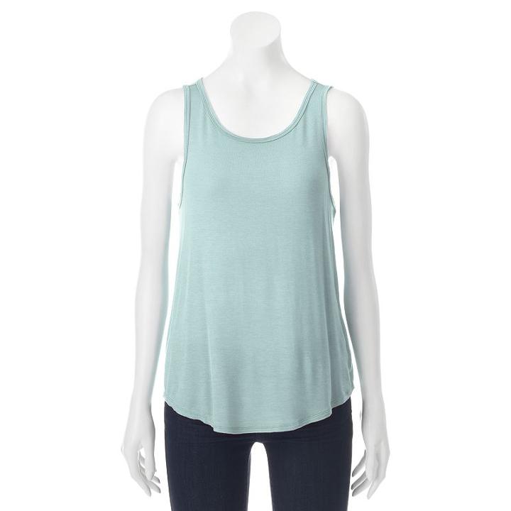 Juniors' Mudd&reg; Swing Muscle Tank, Teens, Size: Medium, Med Blue