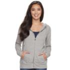 Women's Sonoma Goods For Life&trade; French Terry Hoodie, Size: Large, Med Grey