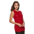 Women's Dana Buchman Sleeveless Sweater, Size: Large, Med Red