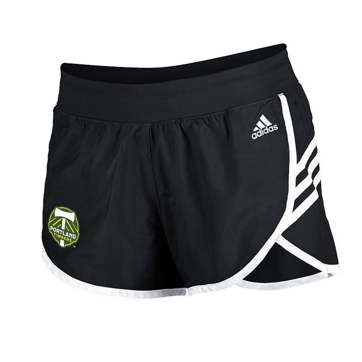 Women's Adidas Portland Timbers Logo Driven Shorts, Size: Large, Black