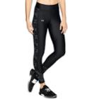 Women's Under Armour Jacquard Midrise Ankle Leggings, Size: Medium, Black