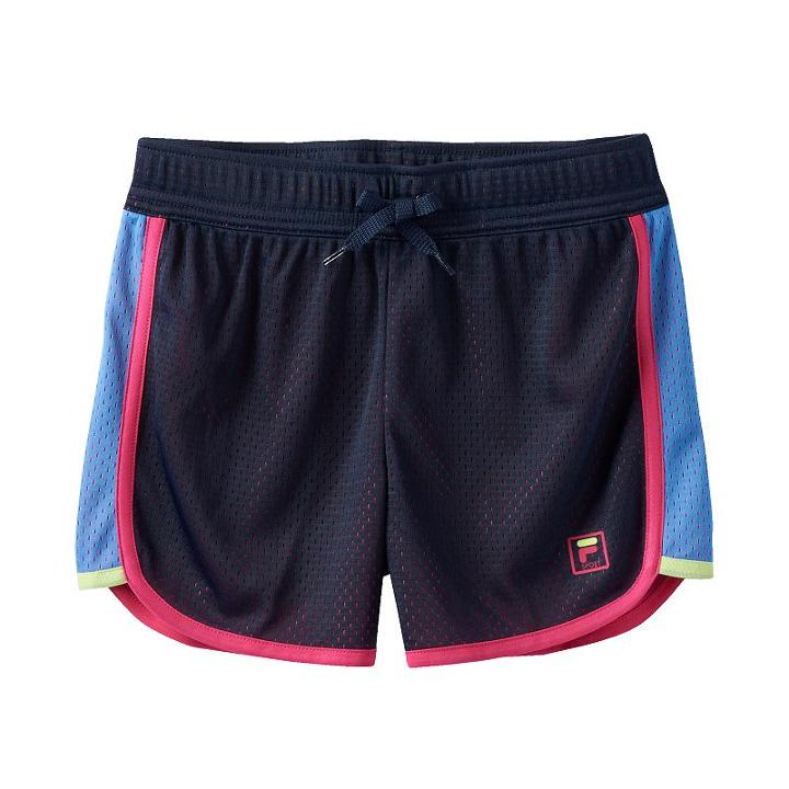 Girls 7-16 Fila Sport&reg; Mesh Binding Shorts, Girl's, Size: Xl(16), Blue (navy)