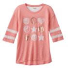 Girls 7-16 Mudd&reg; Lace Yoke Varsity Tee, Size: 14, Lt Orange