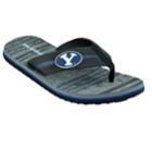 Men's Byu Cougars Striped Flip Flop Sandals, Size: Large, Black