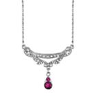 Downton Abbey Purple Simulated Crystal Teardrop Necklace, Women's, Size: 18