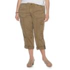 Plus Size Sonoma Goods For Life&trade; Utility Capris, Women's, Size: 20w T/l, Med Green