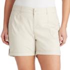 Plus Size Gloria Vanderbilt Misha Twill Button-tab Shorts, Women's, Size: 16 W, Brown