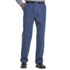 Big & Tall Haggar&reg; Work To Weekend&reg; Flat-front Denim Pants, Men's, Size: 48x30, Blue