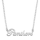 Fiora Sterling Silver Pittsburgh Panthers Necklace, Women's, Size: 16, Grey