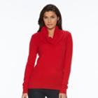 Women's Apt. 9&reg; Cowlneck Cashmere Sweater, Size: Small, Med Red
