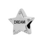 Individuality Beads Sterling Silver Crystal Dream Star Bead, Women's, White