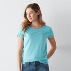 Women's Sonoma Goods For Life&trade; Essential Marled Tee, Size: Xxl, Med Blue