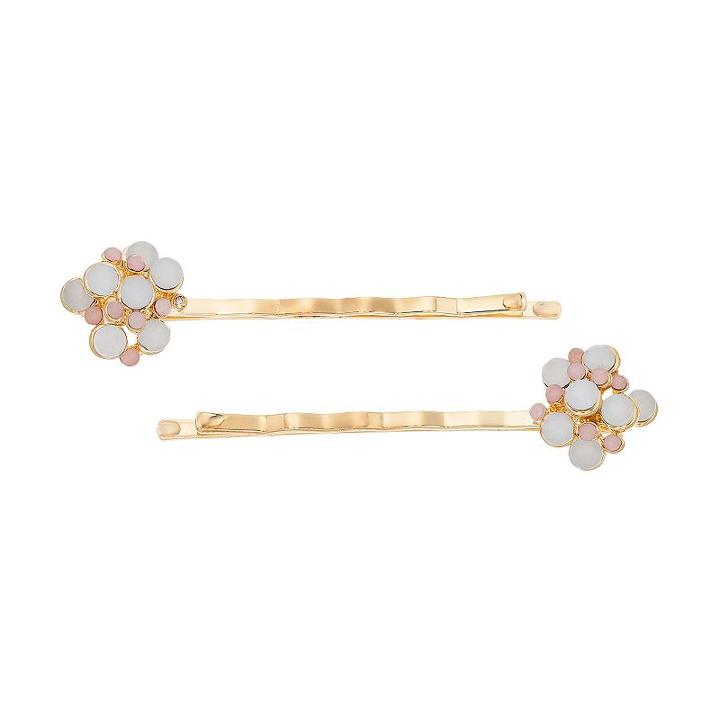Lc Lauren Conrad 2-pc. Bubbling Stone Cluster Bobby Pin Set, Women's, Blue
