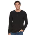 Men's Sonoma Goods For Life&trade; Flexwear Slim-fit Henley, Size: Medium, Black