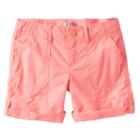 Girls 7-16 & Plus Size So&reg; Roll-tab Neon Solid Utility Bermuda Shorts, Girl's, Size: 12 1/2, Brt Orange