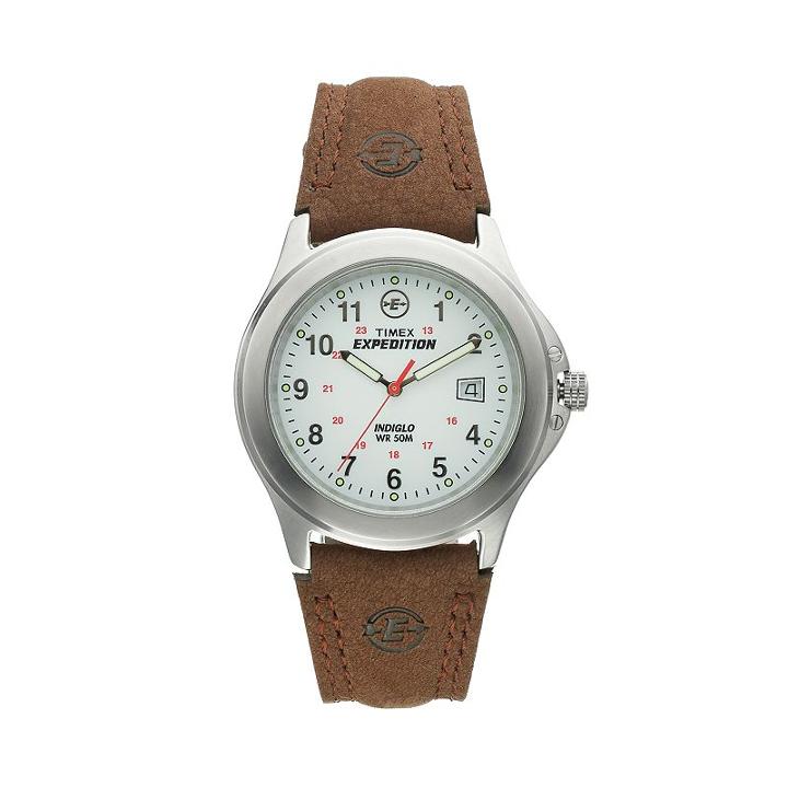 Timex Men's Expedition Field Leather Watch - T443819j, Brown