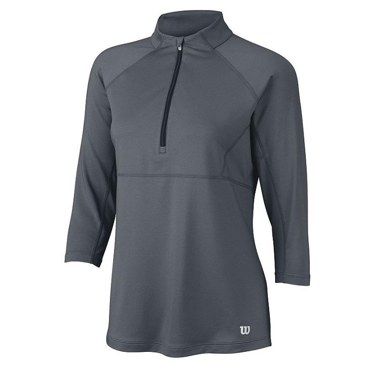 Women's Wilson Half-zip Tennis Top, Size: Small, Black