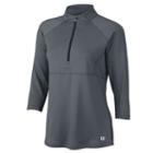 Women's Wilson Half-zip Tennis Top, Size: Small, Black