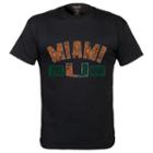 Men's Miami Hurricanes Victory Hand Tee, Size: Large, Black