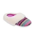 Dearfoams Patterned Sweater Knit Girls' Slippers, Size: 7-8t, Brt Purple