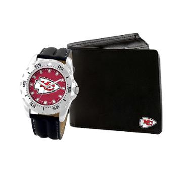 Game Time, Men's Kansas City Chiefs Watch & Wallet Set - Black