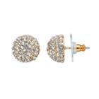 Simply Vera Vera Wang Nickel Free Pave Dome Stud Earrings, Women's, Gold