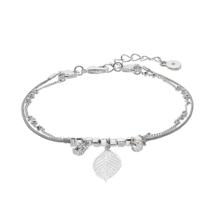 Lc Lauren Conrad Leaf Beaded Double Strand Bracelet, Women's, Grey