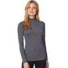 Women's Heat Keep Mock Neck Long Sleeve Top, Size: Medium, Grey (charcoal)