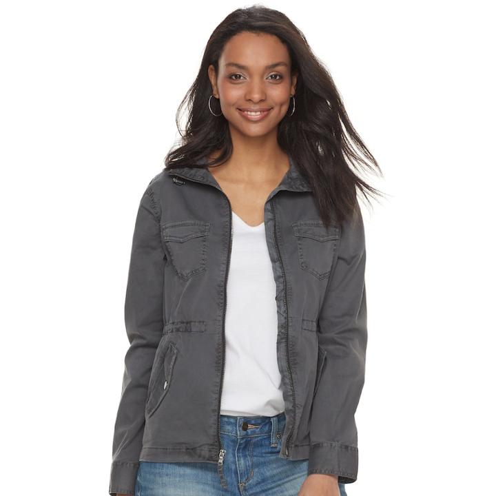 Women's Sonoma Goods For Life&trade; Utility Jacket, Size: Xxl, Dark Grey