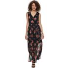 Juniors' Jolie Vie Smocked Shoulder Maxi Dress, Teens, Size: Xl, Black Multi Print