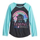 Girls 4-10 Jumping Beans&reg; Dreamworks Trolls Poppy & Branch Long-sleeve Graphic Tee, Size: 6x, Dark Grey