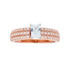 14k Gold 1 Carat T.w. Igl Certified Diamond Emerald Cut Engagement Ring, Women's, Size: 9, White