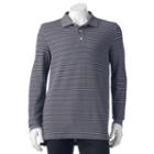Men's Croft & Barrow&reg; Classic-fit Yarn-dyed Striped Polo, Size: Xl, Dark Grey