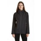 Women's Champion Hooded Waterproof Rain Jacket, Size: Large, Black