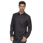 Big & Tall Men's Marc Anthony Slim-fit Soft-touch Flannel Button-down Shirt, Size: 3xl Tall, Black
