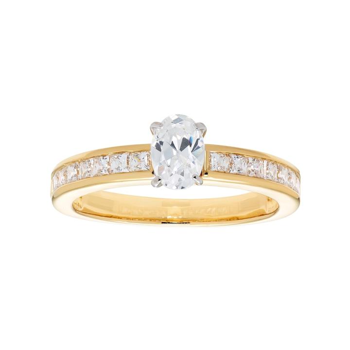 14k Gold Oval Cut 1 Carat T.w. Igl Certified Diamond Engagement Ring, Women's, Size: 6