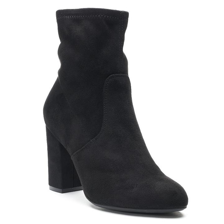 Candie's&reg; Fans Women's High Heel Ankle Boots, Size: Medium (8.5), Black