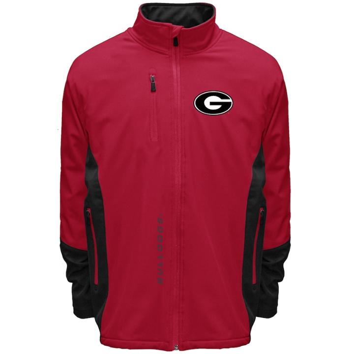 Men's Franchise Club Georgia Bulldogs Apex Softshell Jacket, Size: Xxl, Red